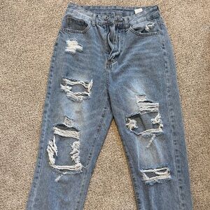 SHEIN women’s size 4 Distressed Blue Jeans